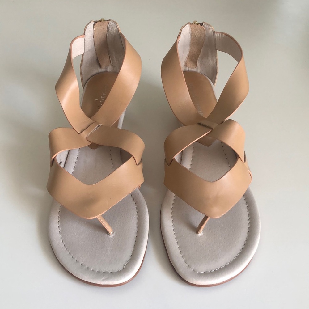 Brand-New Leather Strap Wedge Sandal